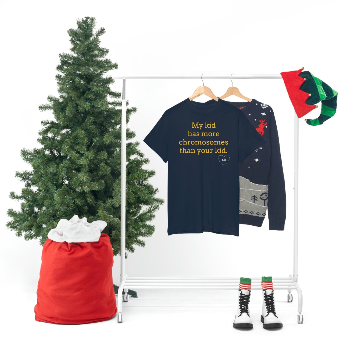 T21 Extra Chromosome Unisex Heavy Cotton Tee