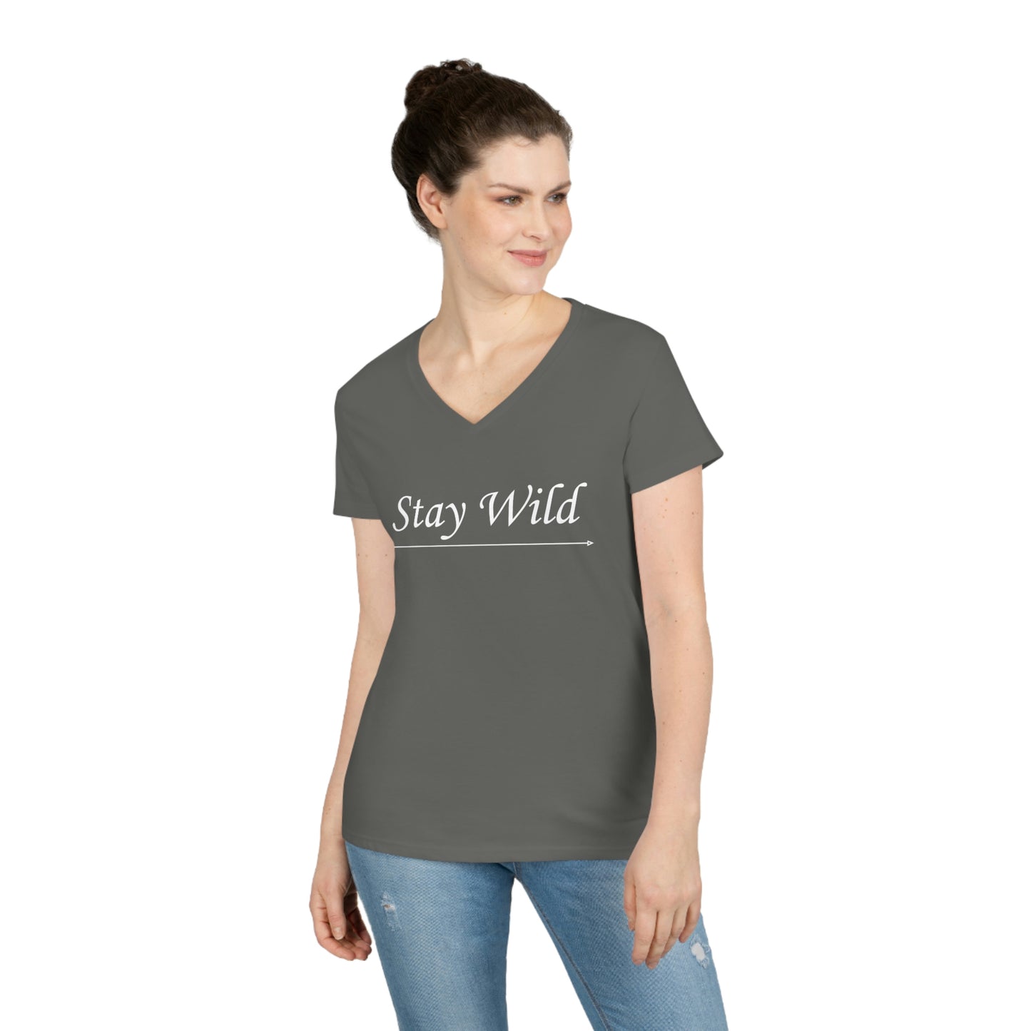 Stay Wild Ladies' V-Neck T-Shirt