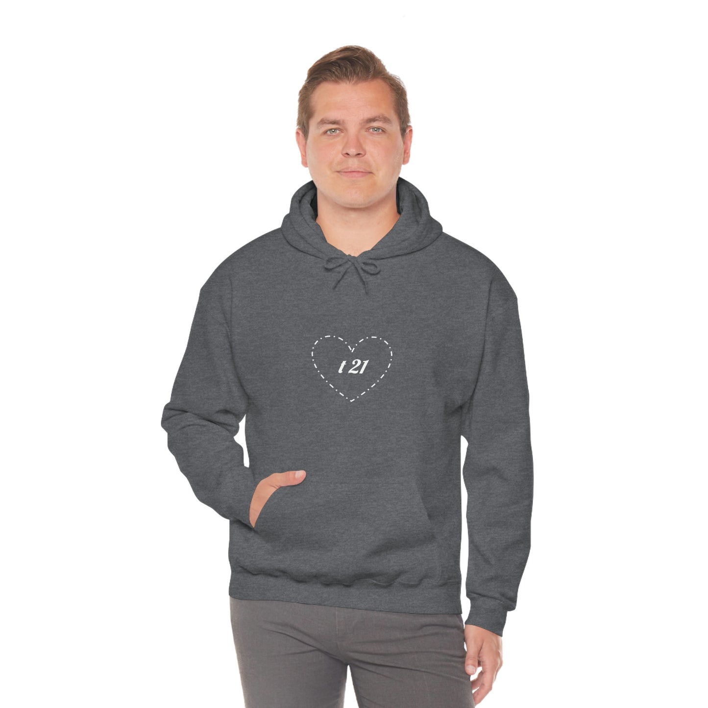 T21 Love Unisex Heavy Blend™ Hooded Sweatshirt