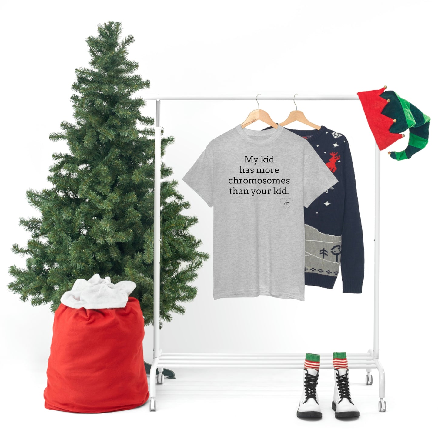 T21 Extra Chromosome Unisex Heavy Cotton Tee