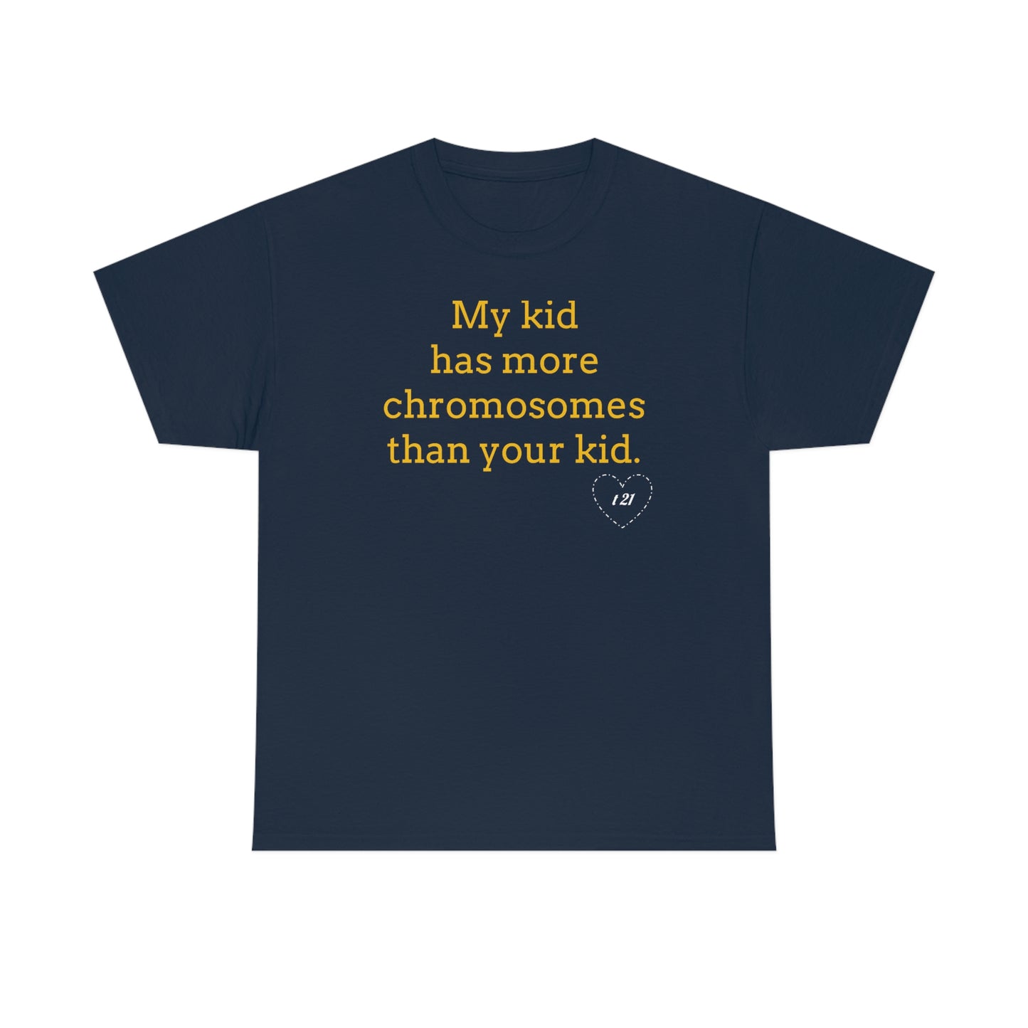 T21 Extra Chromosome Unisex Heavy Cotton Tee