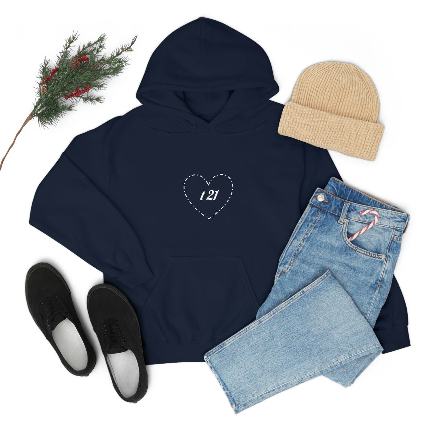 T21 Love Unisex Heavy Blend™ Hooded Sweatshirt