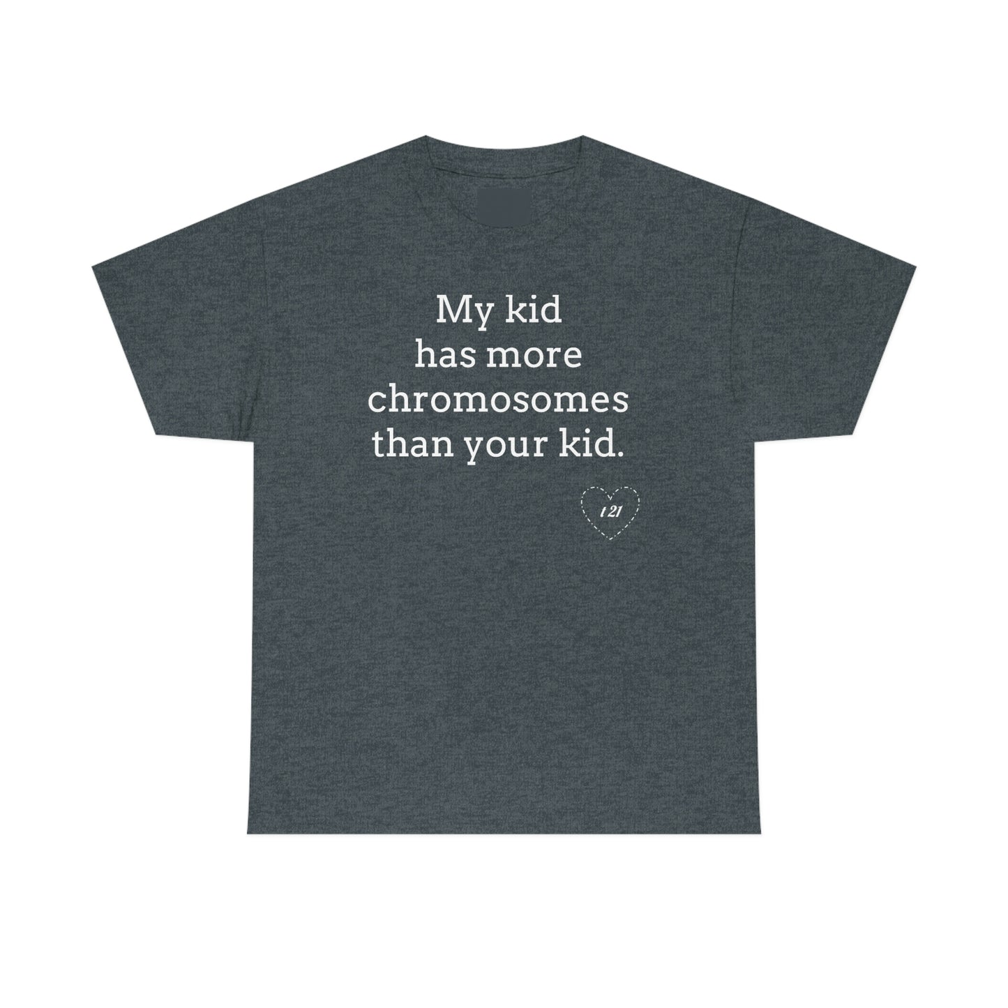T21 Extra Chromosome Unisex Heavy Cotton Tee