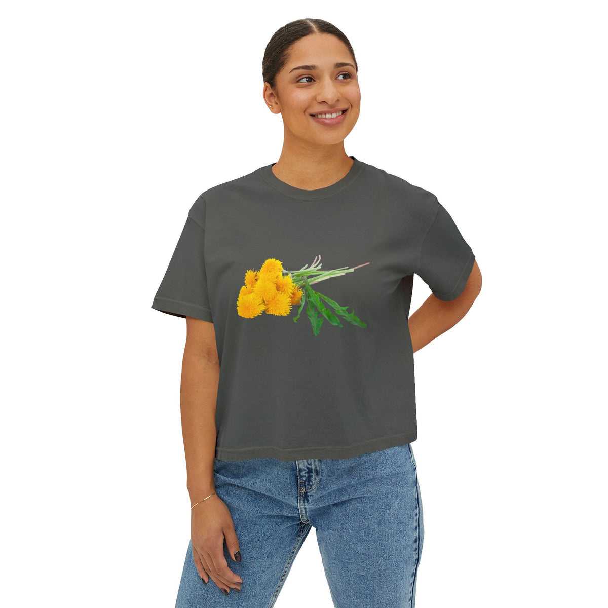 Not In Bouquets - Dandelion Cropped Tee