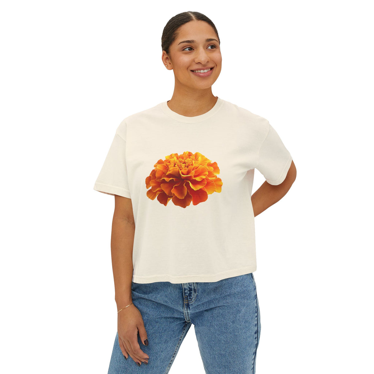 Not In Bouquets - Marigold Cropped Tee