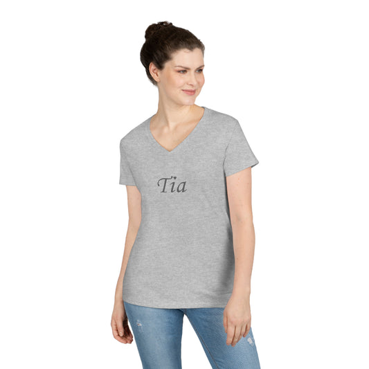 'Tia' Ladies' V-Neck T-Shirt