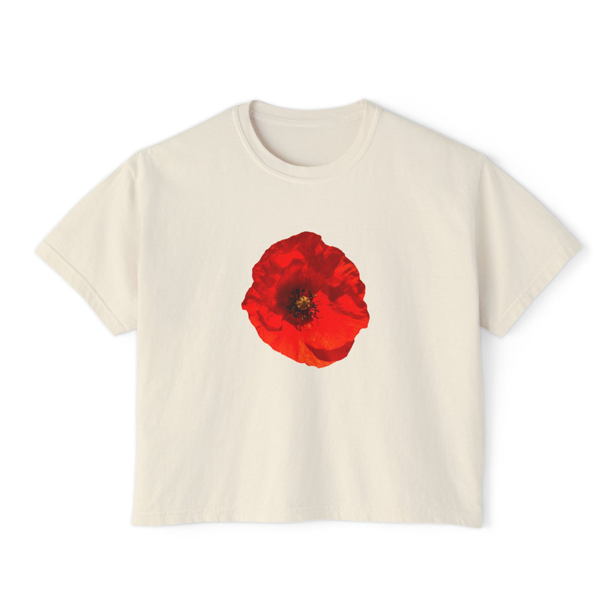 Not In Bouquets - Poppy Cropped Tee