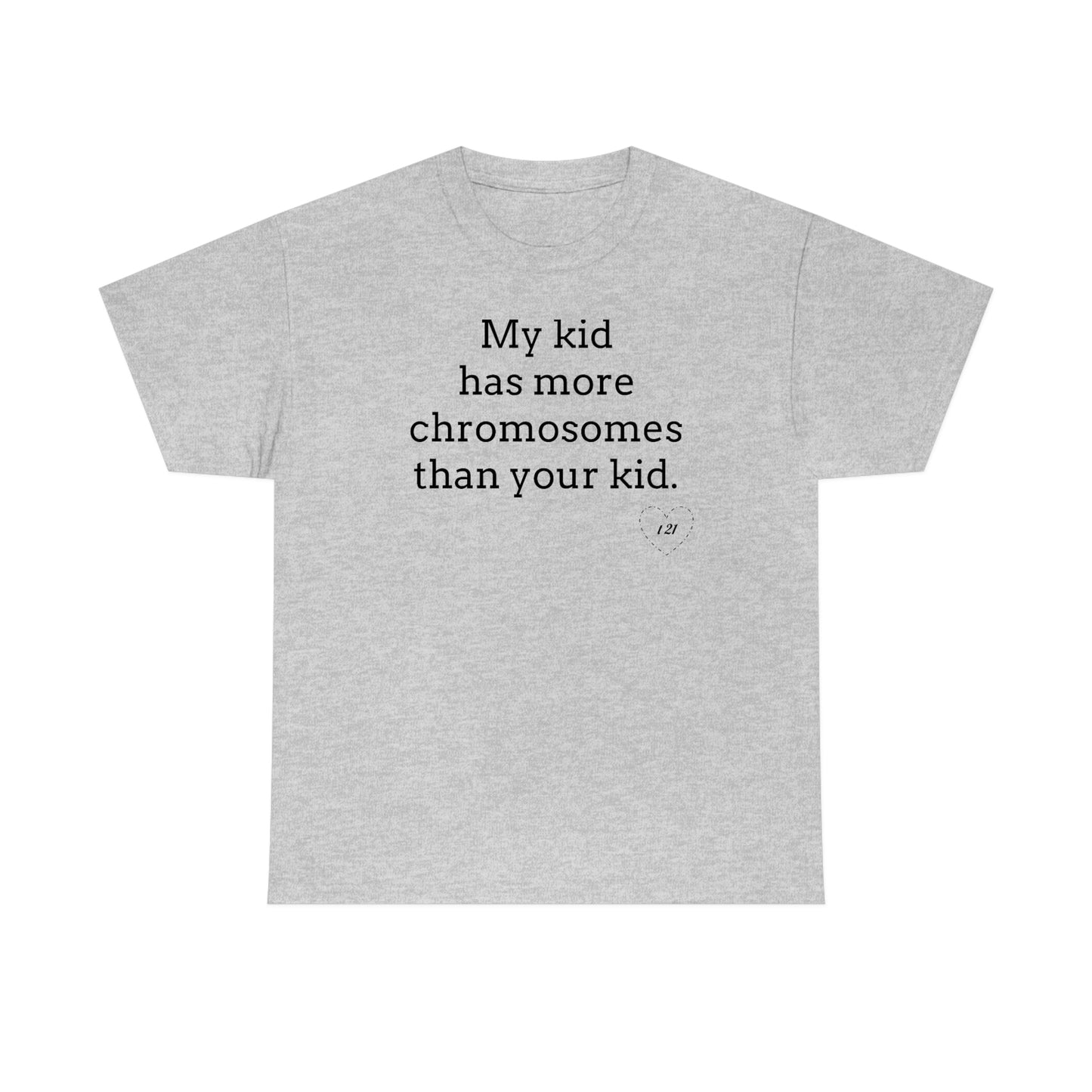 T21 Extra Chromosome Unisex Heavy Cotton Tee