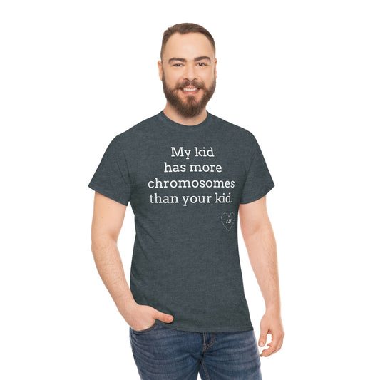 T21 Extra Chromosome Unisex Heavy Cotton Tee